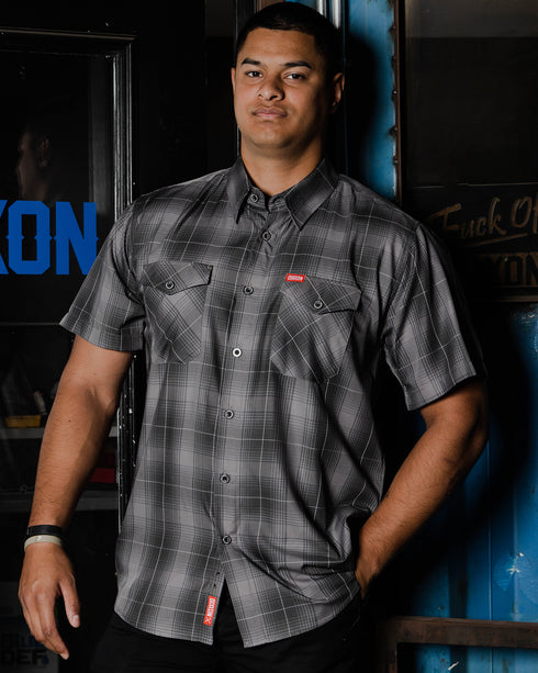 ALLOY BAMBOO SHORT SLEEVE BUTTON UP - MENS